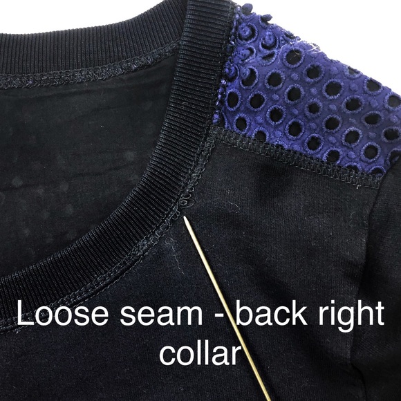 J. Crew Eyelet Sweatshirt pullover 100% cotton M - Picture 6 of 7